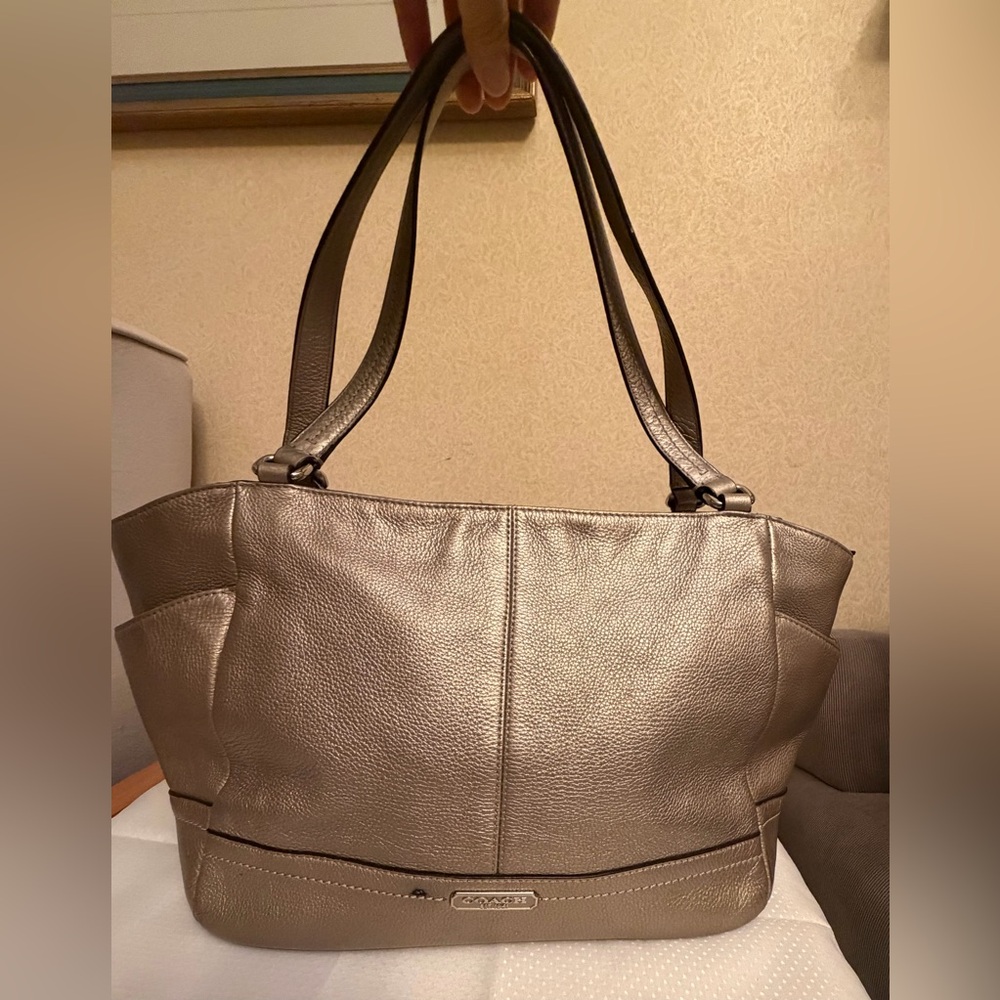 Elegant bronze Metallic shoulder Bag